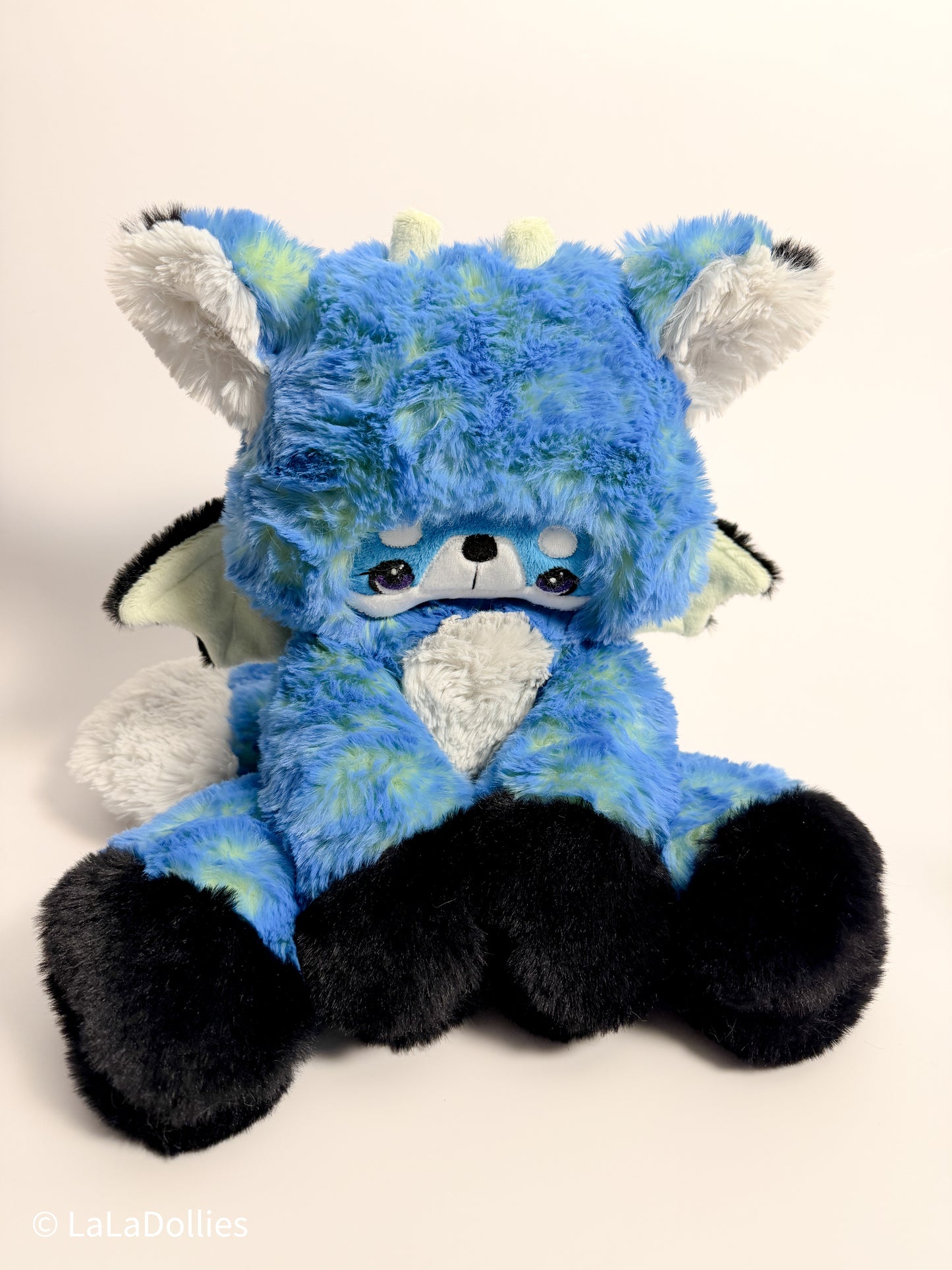 NEW: 🤩 RegRagged Dragon Fox 🐉 🦊: Bold Royal, Neon Yellow in Twilight Whispy Snuggle | LALA DOLLIES ™️ | (07.2026) | Exclusive