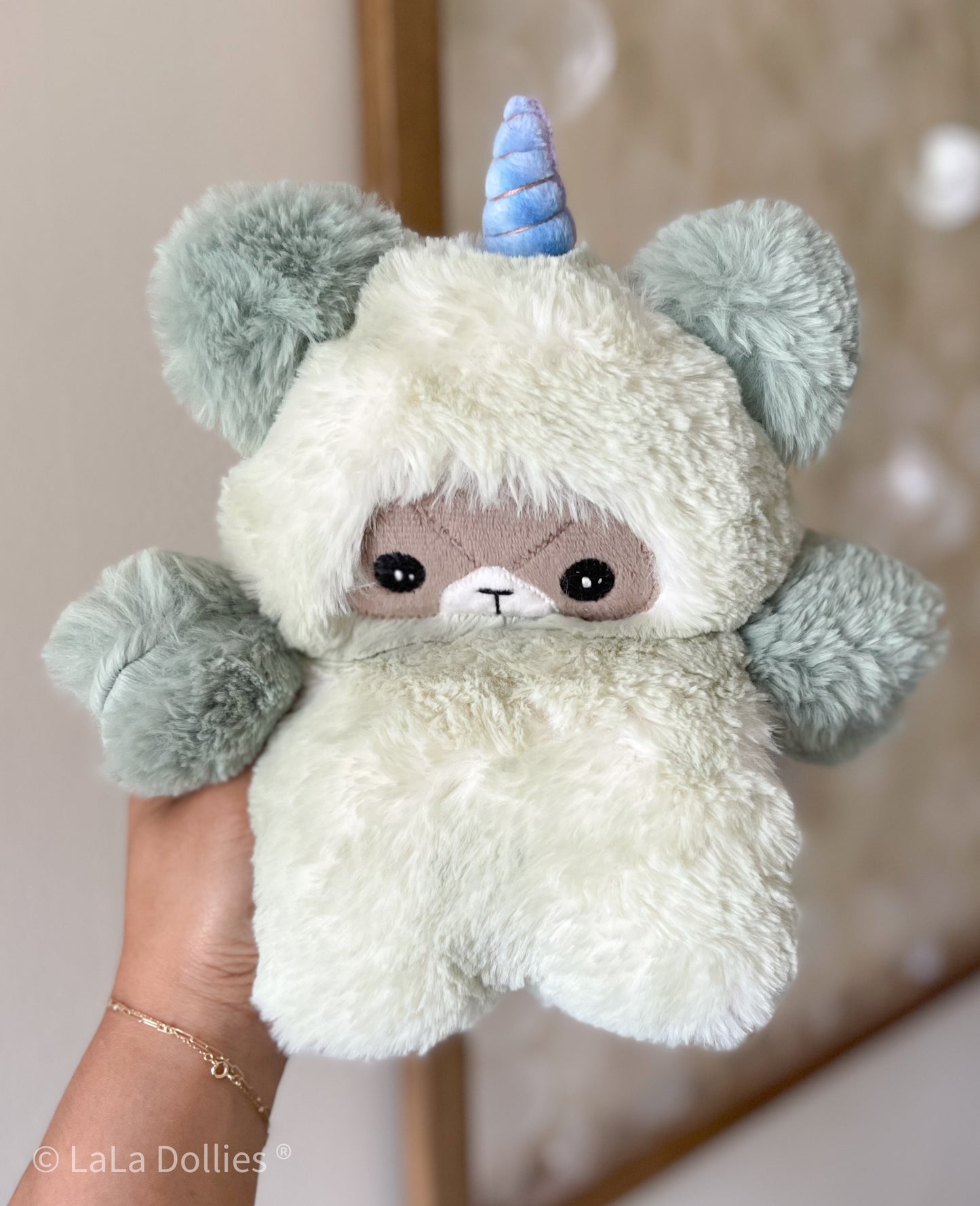 Midi UniBear, Washed Kodi Snuggle Tender Green | LALA DOLLIES ® Exclusive
