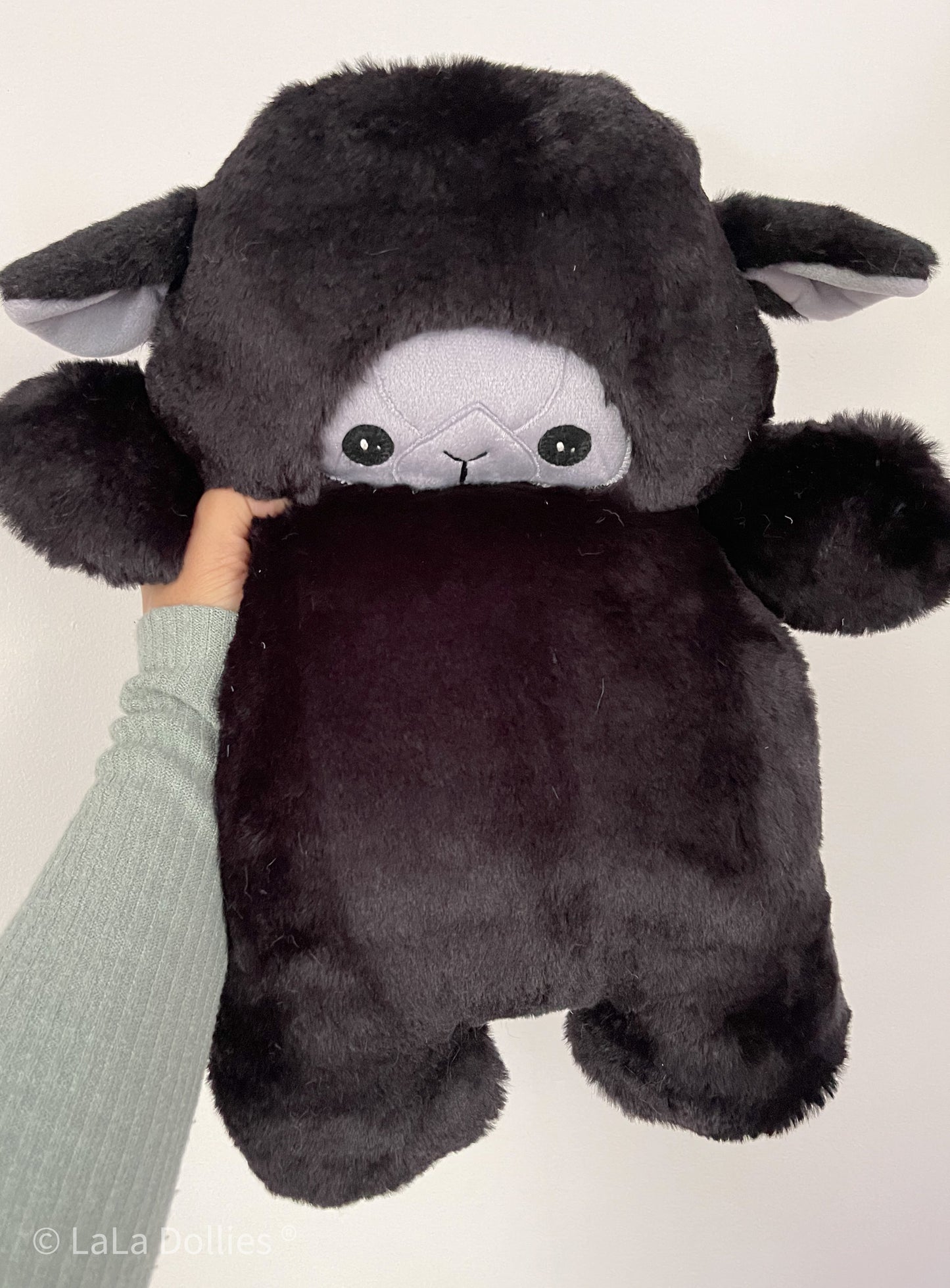 Lamb, New Chibi Sized Black - Kodi Snuggle Black | LALA DOLLIES® Exclusive