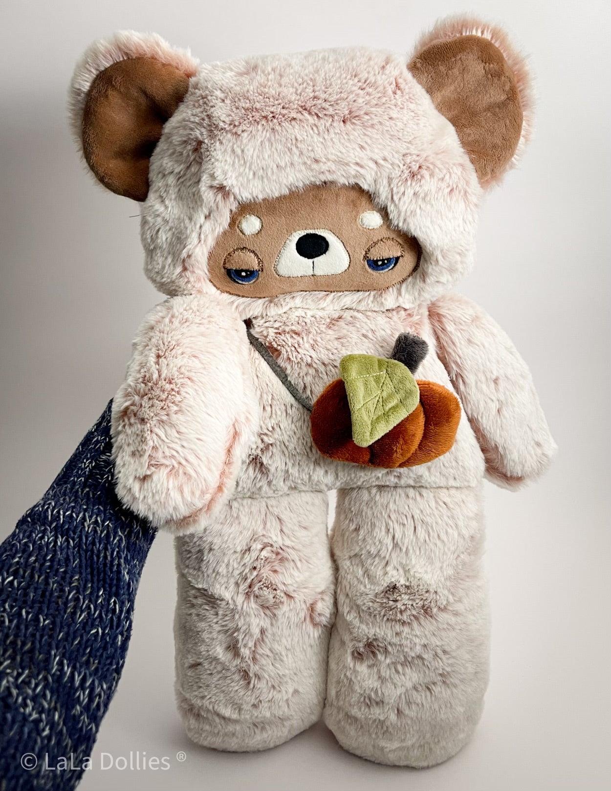 Mama Bear with Pumpkin Sash | Snow bunny cuddle, primrose | LALA DOLLIES ® EXCLUSIVE, LIMITED. Fall 2024